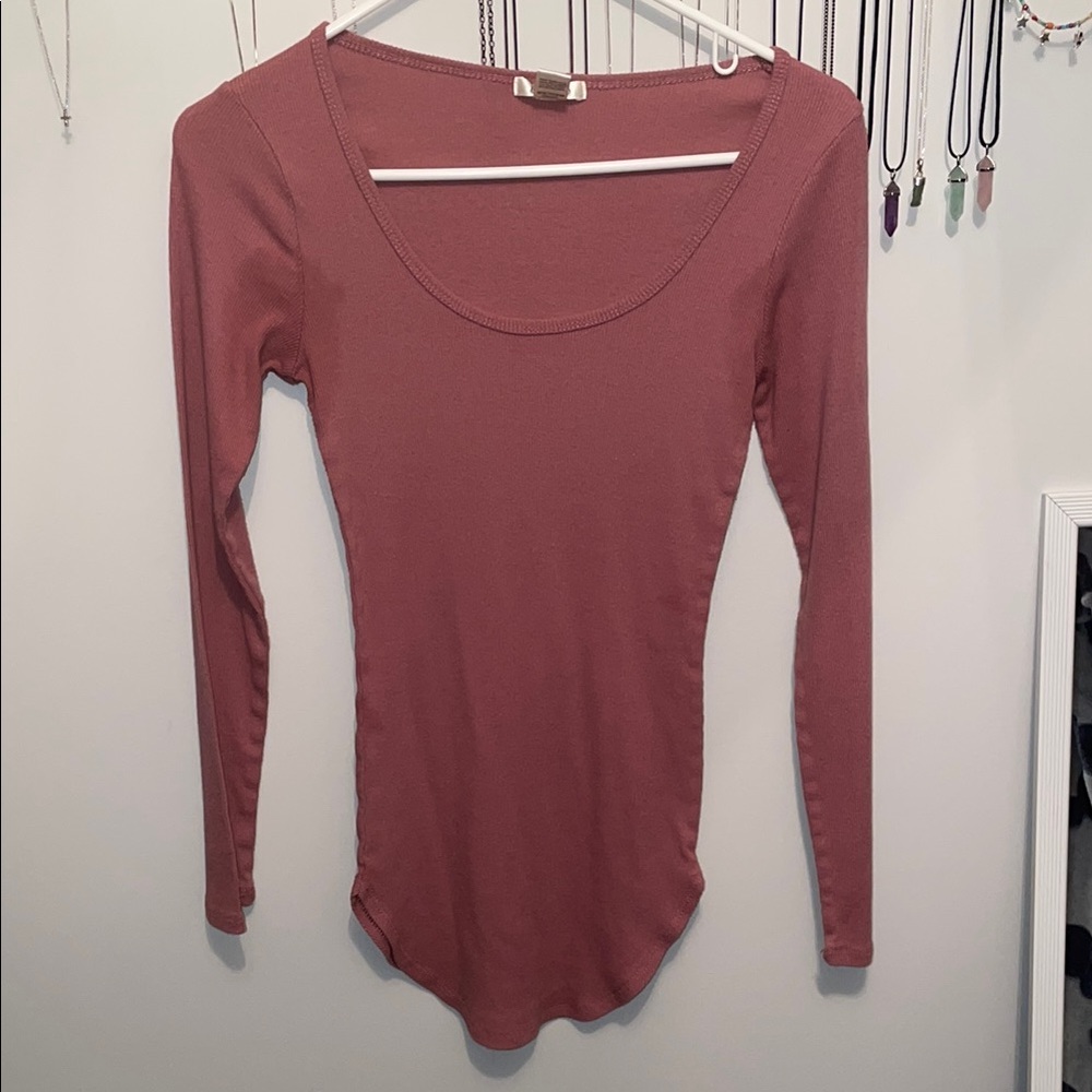 Women's Dusty Rose Long Sleeve Top